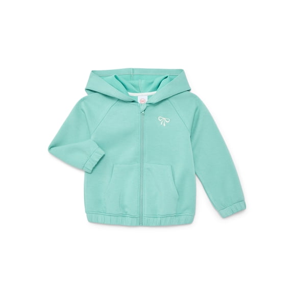 Wonder Nation Toddler Girls Full Zip Hoodie, Sizes 12M-5T