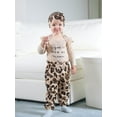 thumbnail image 3 of WESIDOM Newborn Baby Girl Clothes Infant Toddler Outfits Long Sleeve Ruffle Romper Pants Headband 3pcs, 3 of 6
