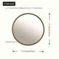 thumbnail image 3 of Pillfn Wall Mounted with Golden Metal Circular Framed Mirror Decorative Geometric Mirror,17.72 Inch, 3 of 5