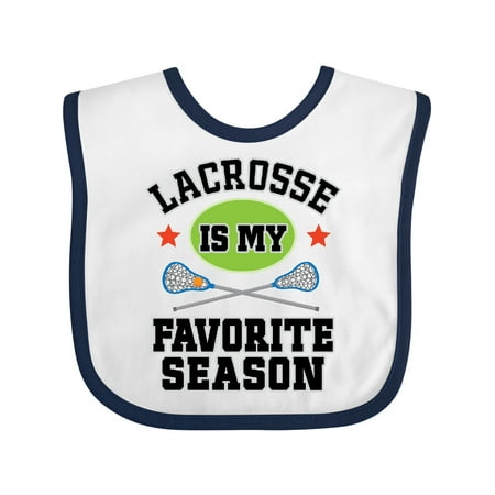 

Inktastic Lacrosse is My Favorite Season Gift Baby Boy or Baby Girl Bib