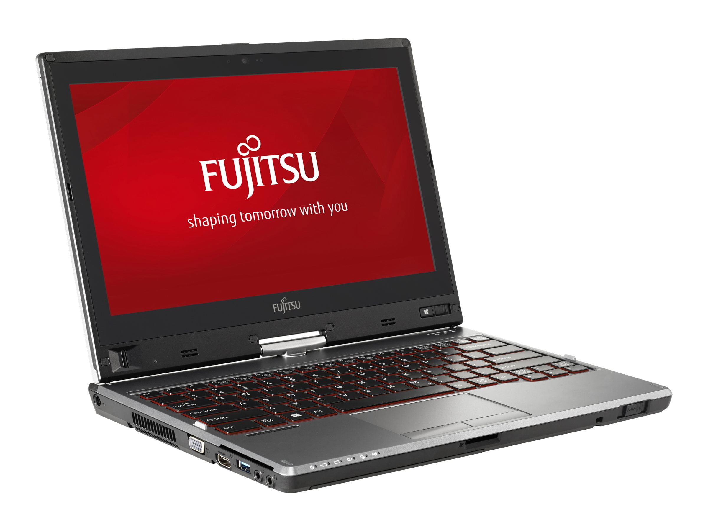 Fujitsu LIFEBOOK T725 - Convertible - Intel Core i5 - 5200U / up to 2.7 GHz  - Win 7 Pro 64-bit (includes Win 8.1 Pro 64-bit License) - HD Graphics 