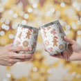 thumbnail image 2 of 12oz Stemless Wine Tumblers White Christmas Gingerbread Man Pattern Vacuum Insulated Stainless Steel Travel Tumbler Cups Mug with Lid and Straw for Champaign,Cocktail,Beer with Cleaning Brush, 2 of 5
