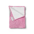 thumbnail image 2 of Pink and White Soft Flannel Fleece Throw Blanket, 3D Style Hearts As Butterfly Wings Tender Spring Love in the Air, Cozy Plush for Indoor and Outdoor Use, 50" x 70", Pink Pale Grey, by Ambesonne, 2 of 5