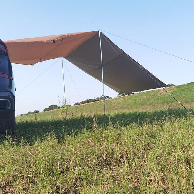 Toldo Portátil a Prueba de Lluvia Shamjiam para automóvil Khaki 440x200cm