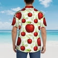 thumbnail image 6 of Balery Fruit Apples Print Men's Hawaiian Shirts Short Sleeve Beach Shirt Relaxed Fit Vacation Button Down Shirts-3X-Large, 6 of 9