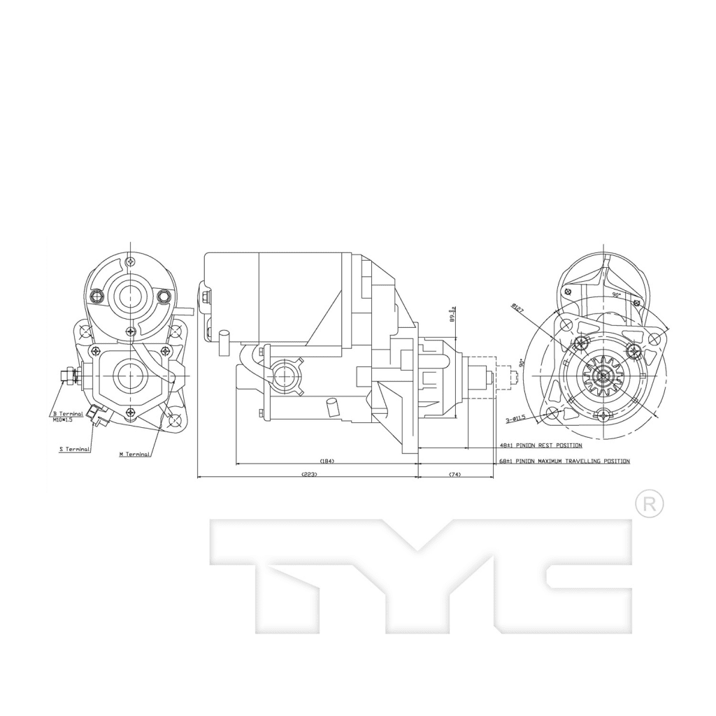 For Dodge Ram 3500 Starter Motor 2003 2004 2005 2006 Replaces 5086932AA Vehicle Trim: 5.9L L6 359 CID; DIESEL
