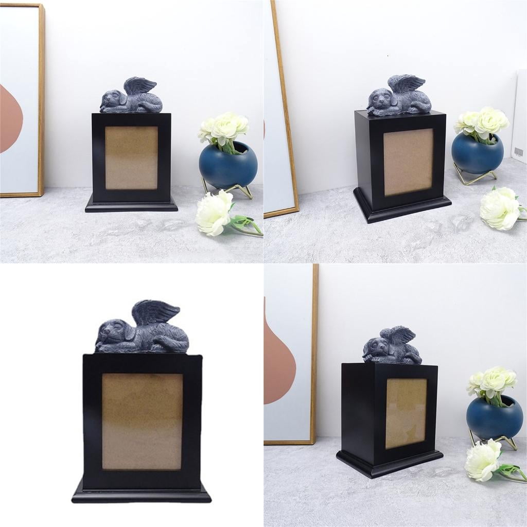 Pet Urn for Ashes Pet Ashes Box with Angelic Dog Statue Ashes Box Funeral Urn