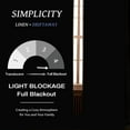 thumbnail image 4 of DriftAway 100% Blackout Natural Linen Curtains for Bedroom 108 Inch Long Double Layer Drape Farmhouse Thermal Insulated 3 Inch Rod Pocket Back Tab Full Light Blocking 2 Panels for Living Room Nursery, 4 of 8