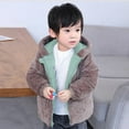 thumbnail image 5 of TAIAOJING Toddler Winter Coat Baby Girl Boy Boys Winter Bear Ears Hooded With Pocket Jacket Two Sided Wear Thicken Windproof Zipper Warm Outwear Coat 2-3 Years, 5 of 6