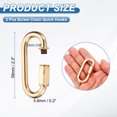 thumbnail image 2 of Uxcell Screw Chain Quick Hooks - Chain Quick Links French Gold 2.3", 2 of 6