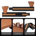 thumbnail image 3 of Guantes protectores de mano para levantamiento de pesas de cuero antideslizante, Protector de dominadas con mancuernas Ehuebsd Para estrenar, 3 of 9