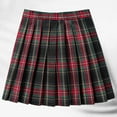 thumbnail image 5 of JIKNTTR Plaid Skirts For Women High Waist Pleated Skater Skirts Women's Casual Pleated A Line Mini Skirt Basic Versatile Skirts Summer Casual Skirts, 5 of 5