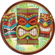 Various Tiki Time Luau Disposable Paper Plates, 50 Count