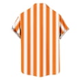thumbnail image 7 of Miluxas Men's Striped Shirts Summer Casual Stylish Collar Button Down Short Sleeve Shirts Outfits for Men Orange L(L), 7 of 7