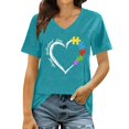 thumbnail image 2 of Women's Short Sleeve T-shirt Awareness Shirt For Women I Wear Blue Tshirt Mom T Shirt Puzzle Piece Short Sleeve Tops,Blue Women's Short sleeve T-shirt XXL, 2 of 4