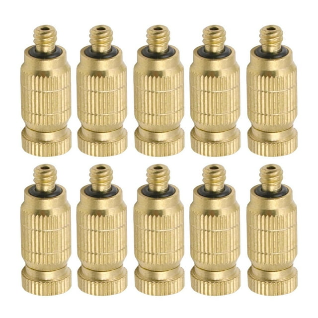 Ruiboury Buse de Brumisation en Laiton Haute Performance pour Système de Refroidissement Extérieur de Jardin 10-24unc 0.6mm 2Set