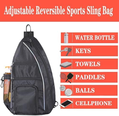 Pickleball Bag - Pickleball Bags for Women Men - Pickleball Backpack - Travel Pickleball Paddle Case, Pickle Ball Bag for Pickleball Paddle Tennis Racket, Protable Pickleball Sling Bag