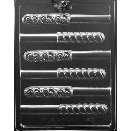 Swirl Chocolate Mold - Swirl Pretzel Pop Chocolate Mold - M242 - Includes Melting & Chocolate Molding Instructions