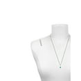 thumbnail image 3 of Delight Jewelry December - Teal Crystal Bicone Silvertone Mother Daughter Bar Charm Necklace, 23", 3 of 4