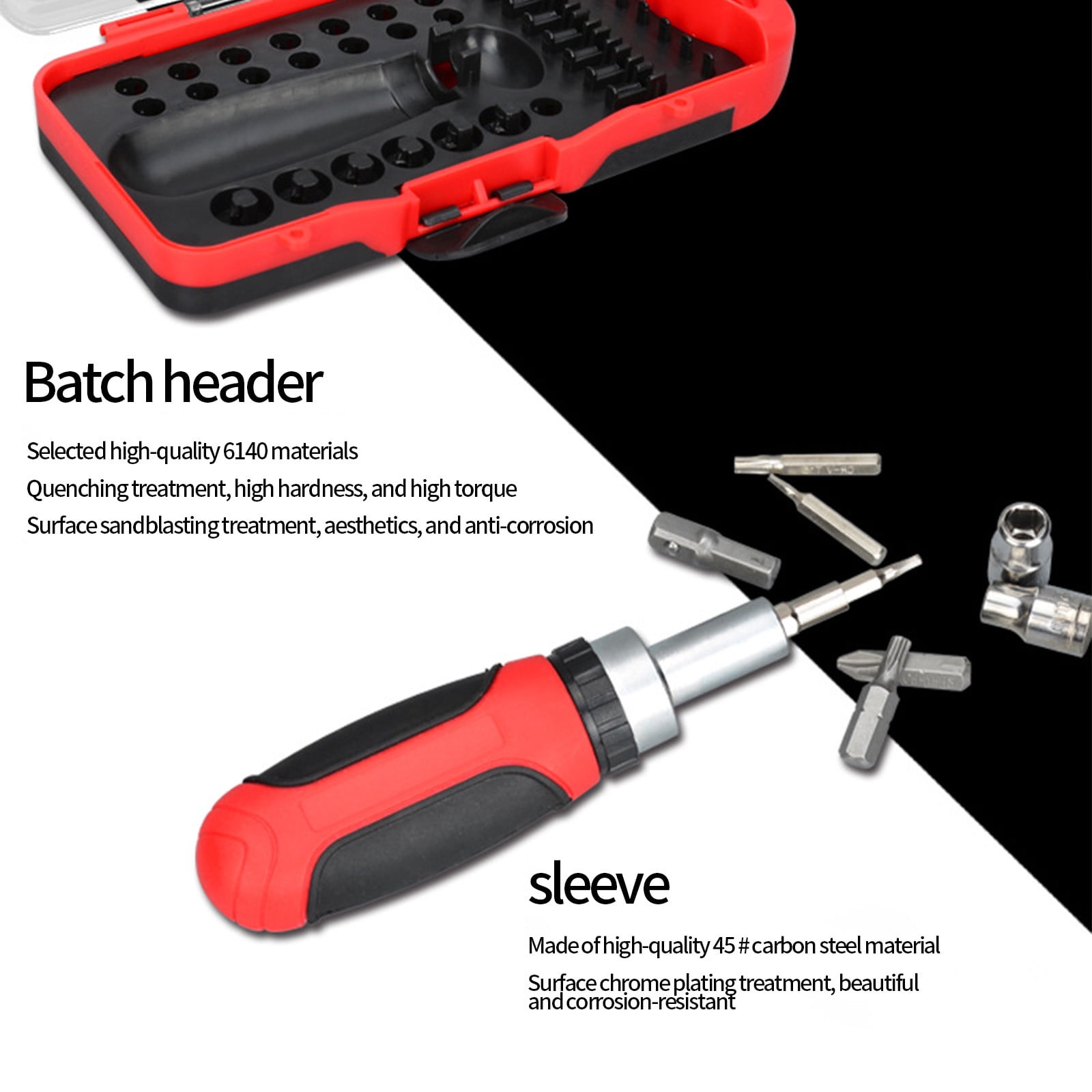61pc Ratchet Screwdriver Sets, JENABOM Precision Magnetic Screwdriver Bit Set With Ratchet Handle, Repair Tool Kits With Torx & Small Multi Bits...
