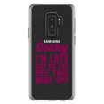 thumbnail image 1 of DistinctInk Clear Shockproof Hybrid Case for Samsung Galaxy S9+ PLUS (6.2" Screen) - TPU Bumper Acrylic Back Tempered Glass Screen Protector - Sorry I'm Late But Do You See This Make Up, 1 of 5