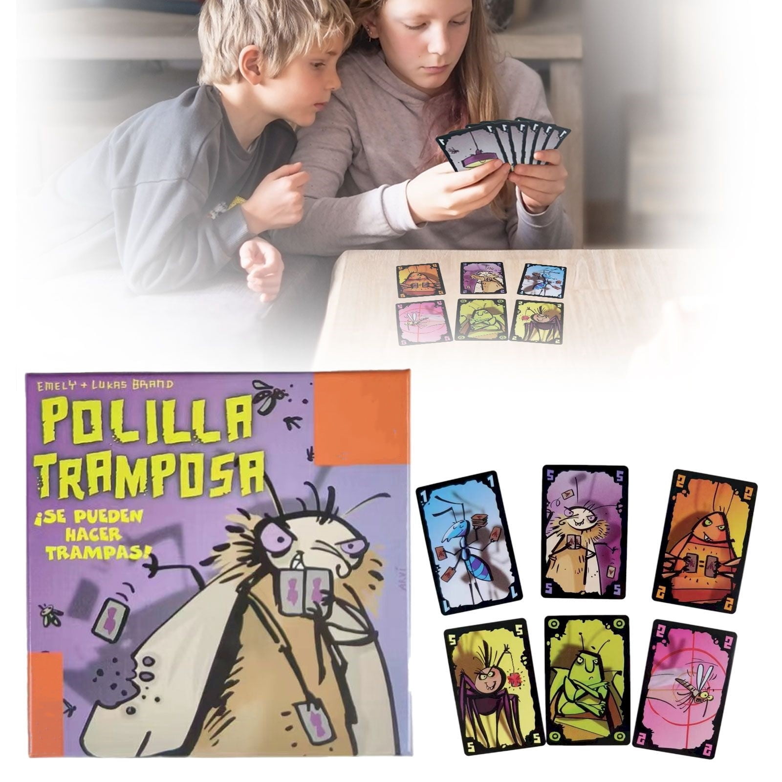 HUASHENG Moth Game Easy To Carry Fun Family Card Game For Adults & Kids