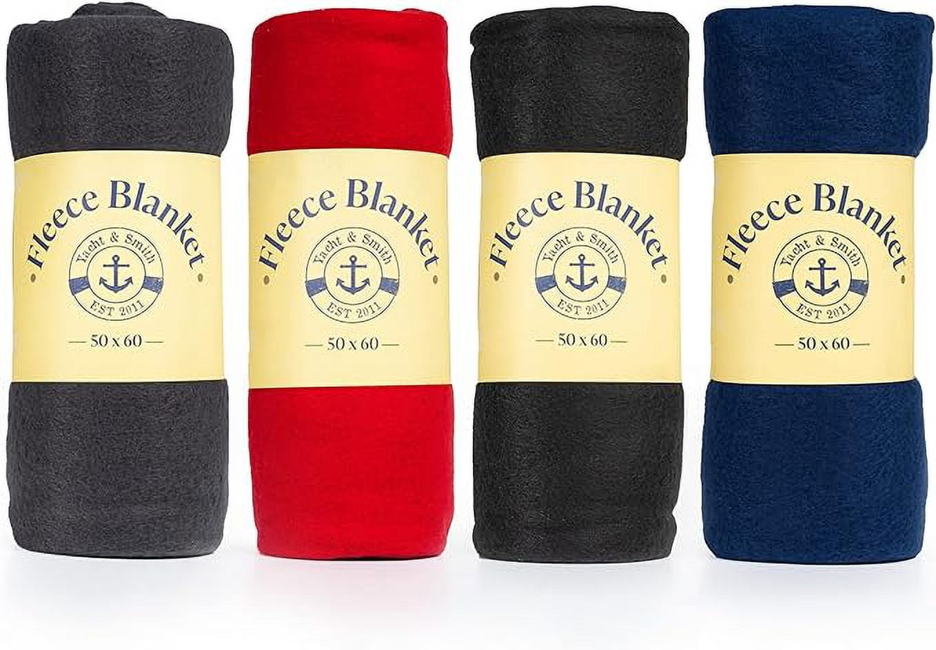 SOCKS'NBULK Soft Fleece Blankets 50 X 60, Lightweight, Cozy Warm Throws Dark Colorful Blanket Sofa Travel Outdoor, Wholesale