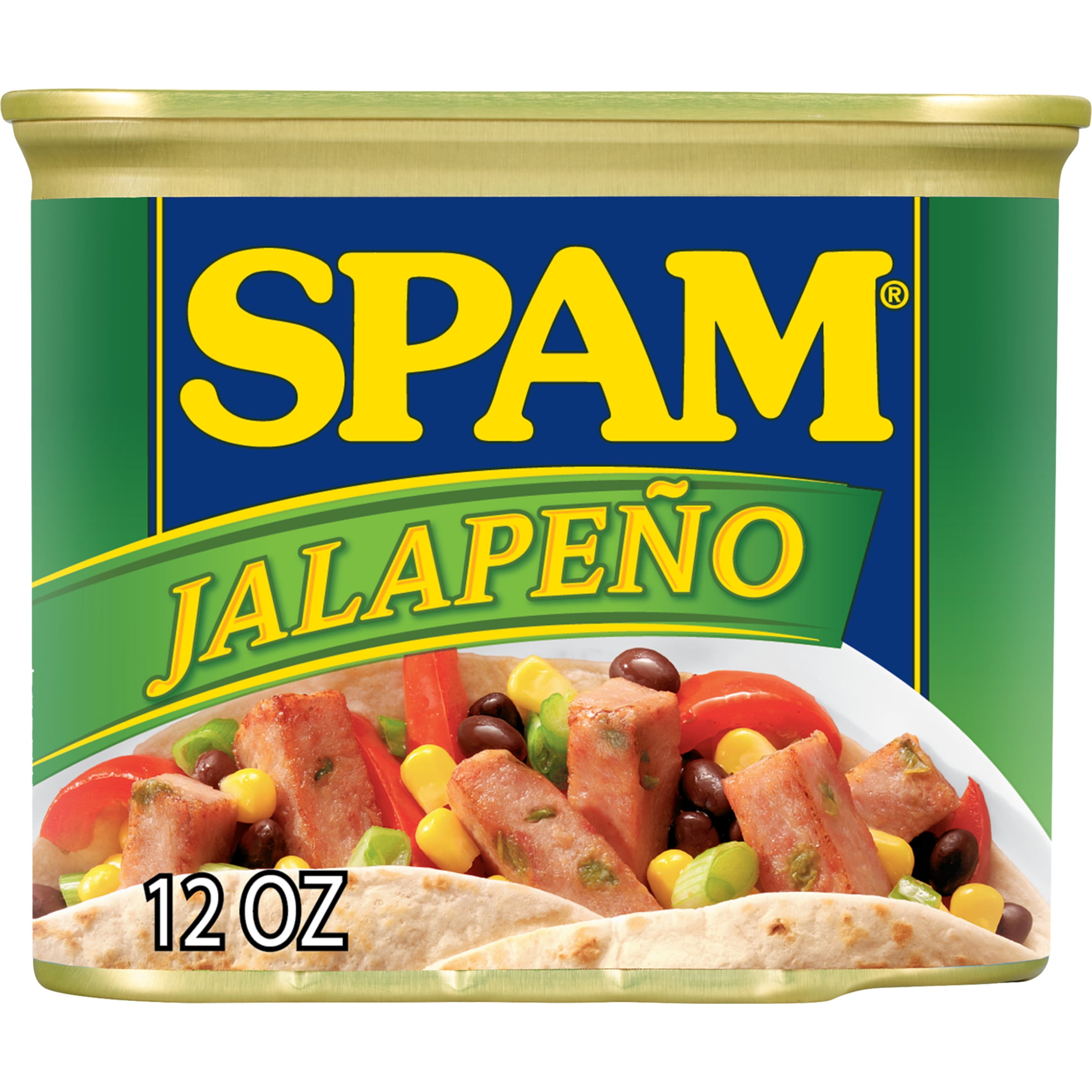 (12 pack) SPAM Jalapeno, Shelf-Stable Meat, 12 oz Aluminum Can