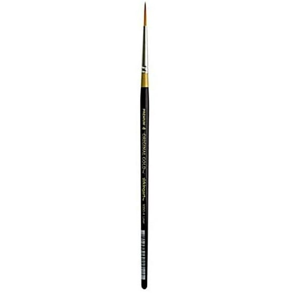 KINGART Original Gold 9350-2, Premium Artist Brush, Golden TAKLON Liner-Size: 2, 2, Black