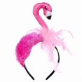 thumbnail image 2 of Flamingo Headband,Cute Flamingo Party Head Bopper Pink Feather Colorful Hair Accessories for Girls, Teens, Women, 2 of 5