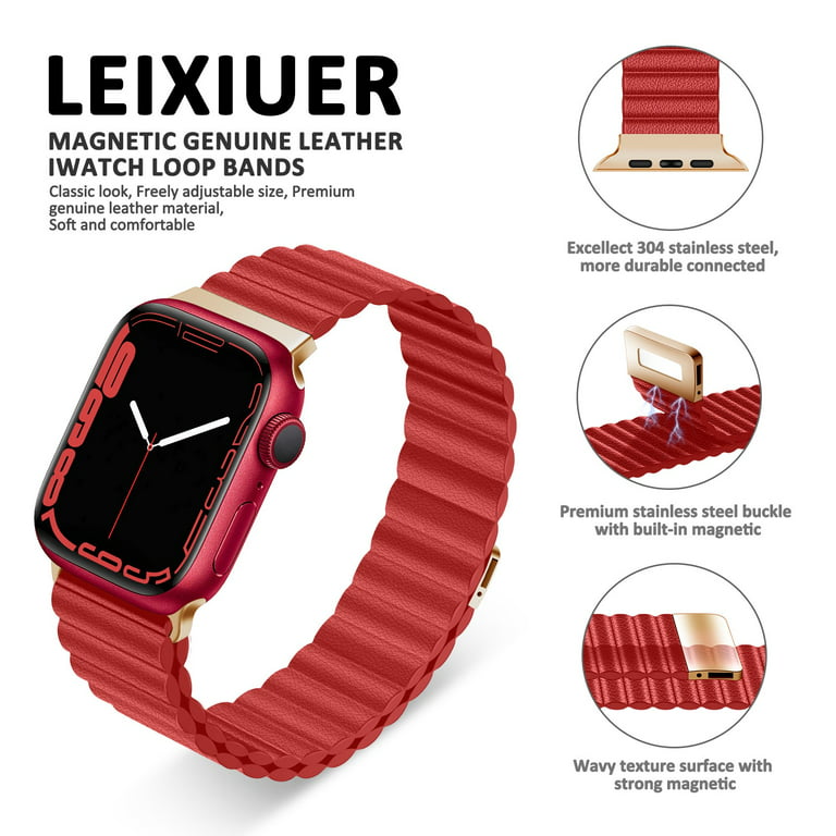 www. - Leather Loop For Apple watch band 44mm/ 40mm/ 42mm/ 38mm  iWatch strap Series 1 2 3