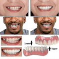 thumbnail image 4 of 2025 Extra Thin Fake Bright White Tooth Veneers Silicone Soft Safe Adhesive Denture Hide Shade Braces Comfortable Teeth Orthodontic - DD, 4 of 5