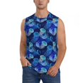 thumbnail image 2 of Fotbe Men's Glowing Jellyfish Pattern Print Men's Sleeveless Muscle Tank Tops Casual T-Shirts for Gym Workout Beach-X-Large, 2 of 8