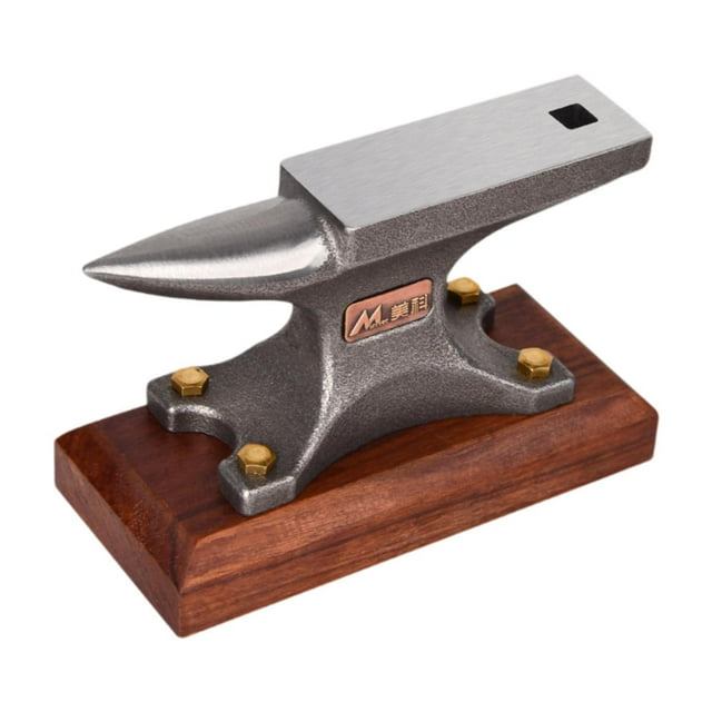 Yunque de cuerno, bloque de banco, bloque de yunque para joyería, equipo de joyero, herramienta de herrería, base de madera de alta dureza para dar