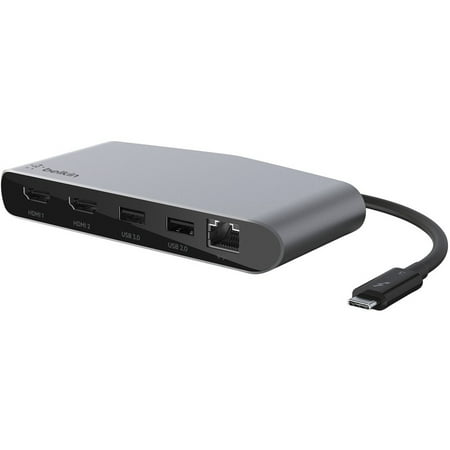 Belkin Thunderbolt 3 Dock Mini HD With Thunderbolt 3 Cable - Usb C Hub - Usb C Docking Station For Macos & Windows, Dual 4K @60hz, 40Gbps Transfer Speed, With Ethernet Port, BLACK