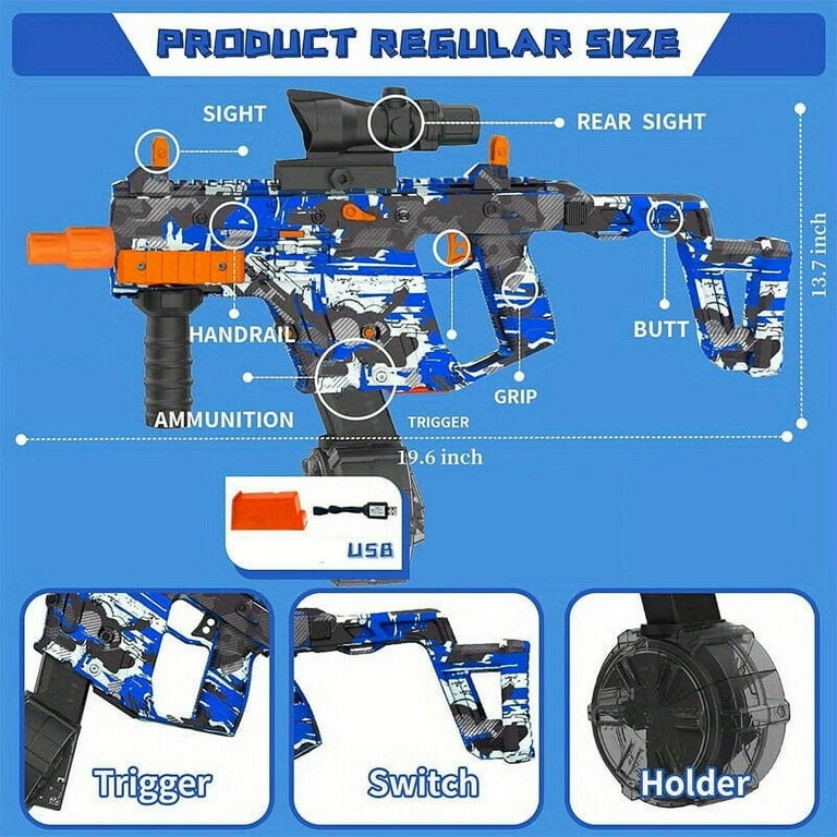 ULEEN Gel Ball Blaster, Durable Automatic Water Ball Blaster for
