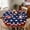 A, variant on Cififendec Independence Day Round Tablecloth, Patriotic Red White Blue Stars Table Cloth, Washable Polyester 4th of July Table Cover for Party Decor