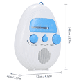 thumbnail image 3 of Hanging Waterproof Shower Clock Radio - Wireless Mini Portable Waterproof Battery Operated Shower Radio Speaker W/ Digital Clock, LCD Screen for Home, Beach, Hot Tub, Bathroom, Outdoor - Pyle PSR6, 3 of 9