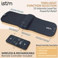 thumbnail image 3 of Estimulador muscular inalámbrico iStim X1 con unidad TENS de calor para aliviar el dolor de espalda. Masajeador recargable con control remoto, intensidad de 15 y almohadillas de gel japonesas., 3 of 5