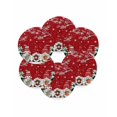 thumbnail image 7 of 15 Inch Round Placemats Set of 6, Red Christmas Non Slip Heat Insulation PP Table Mats, Gnomes Xmas Tree Snowflake Gifts Birds Washable Place Mats for Kitchen Dining Party Table Decor, 7 of 7