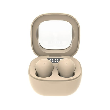 RBCKVXZ Wireless Bluetooth Earphones In Ear Intelligent Immersive Music and Noise Reduction Mini Sleep Earphones Birthday Gifts Beige