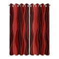 thumbnail image 2 of nqOlkjepod Outdoor Curtains for Patio Waterproof, Red Ombre Outdoor Privacy Panels Grommet, Abstract Art Moire Ocean Waves Blackout Outside Curtains for Porch/Cabana/Pergola/Gazebo 54"x84", 2 Panels, 2 of 8