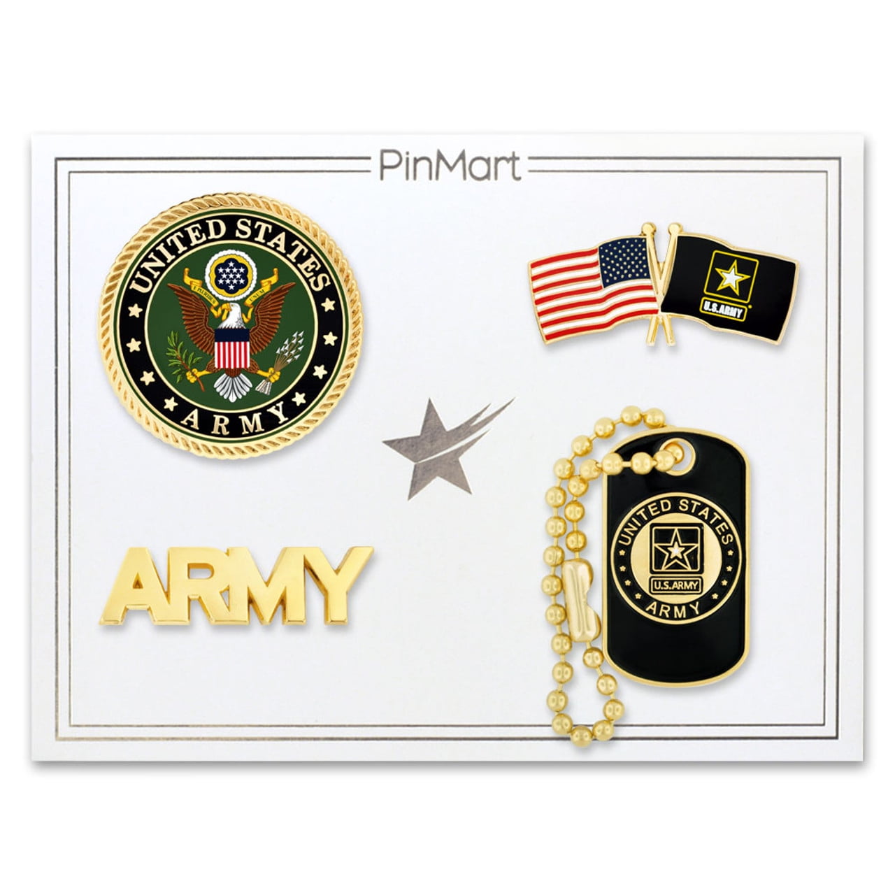 Officially Licensed U.S. Army Gold Letters Pin | Gold | Army Pins by PinMart