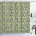 thumbnail image 1 of Ambesonne Easter Shower Curtain, Pastel Flowers Eggs Rabbits, 69"Wx84"L, Reseda Green Multicolor, 1 of 2