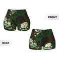 thumbnail image 4 of KLL Camouflage Skull Pattern Workout Shorts for Women Scrunch Short Gym Yoga Running Sport Active Exercise Fitness Shorts, 4 of 8