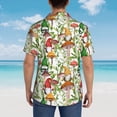 thumbnail image 6 of Xecao Mushrooms Gnomes print Hawaiian shirt - a stylish short-sleeve button-down for men, perfect for casual beach and tropical outings., 6 of 9