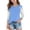 Sky Blue, variant on Rvasteizo Kids Gradient Raglan 3/4 Sleeve Crew Neck Pullover Youth Top