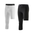 thumbnail image 3 of Men‘s 3/4 Single Leg Compression Cropped Tights Leggings Sports Base Layer Underwear, 3 of 6