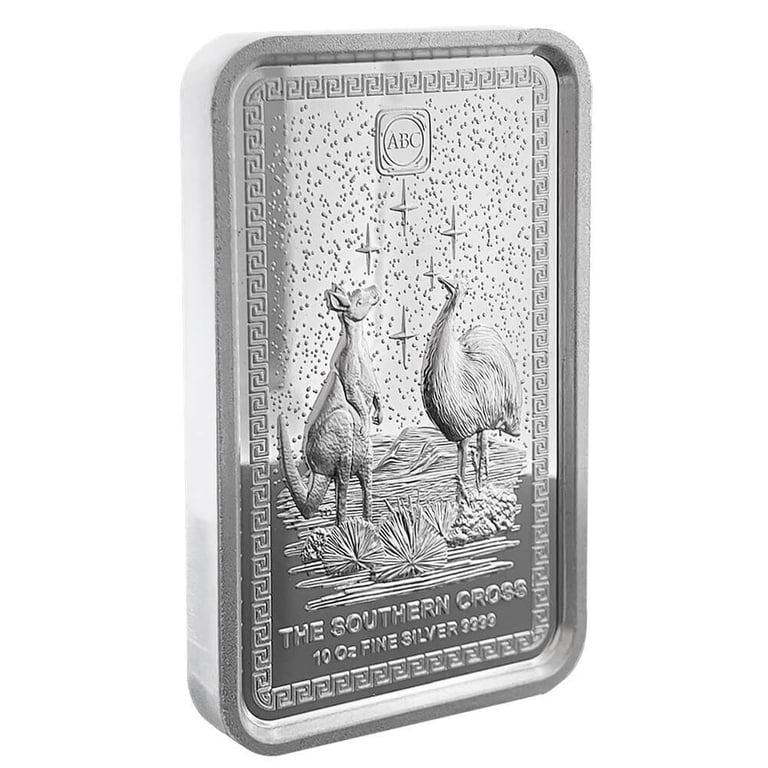 10 oz ABC Refinery The Southern Cross Silver Bar High Relief .9999