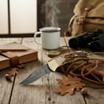 thumbnail image 2 of SANZ Folding Pocket Knife 4 Inch – Folding Knife for Men with Clip, Black Damascus Blade, Stag Handle for Camping, Hiking, Outdoor Use, 2 of 6